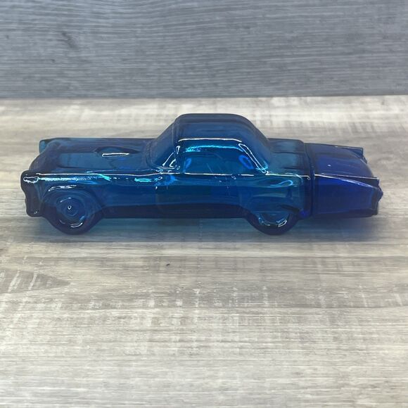 Avon Cobalt Blue Old Car After Shave Deep Woods Bottle Vintage Empty - Picture 1 of 9